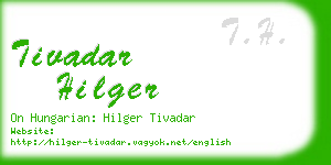 tivadar hilger business card